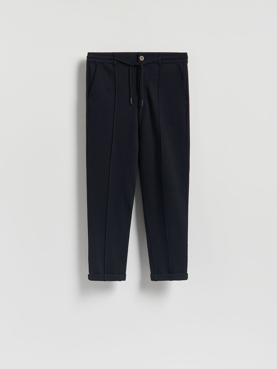Chino slim trousers - navy - RESERVED