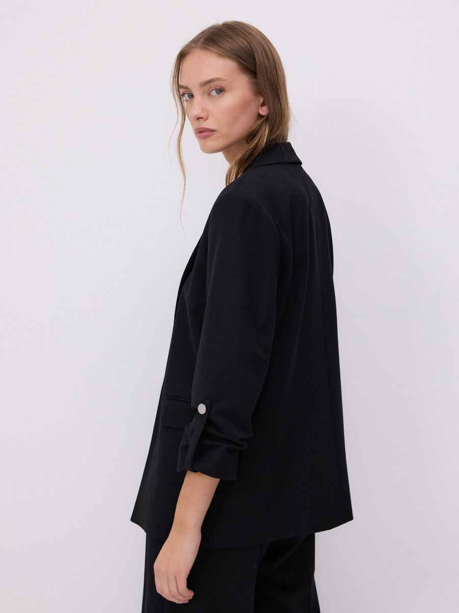 Black long sleeve blazer best sale