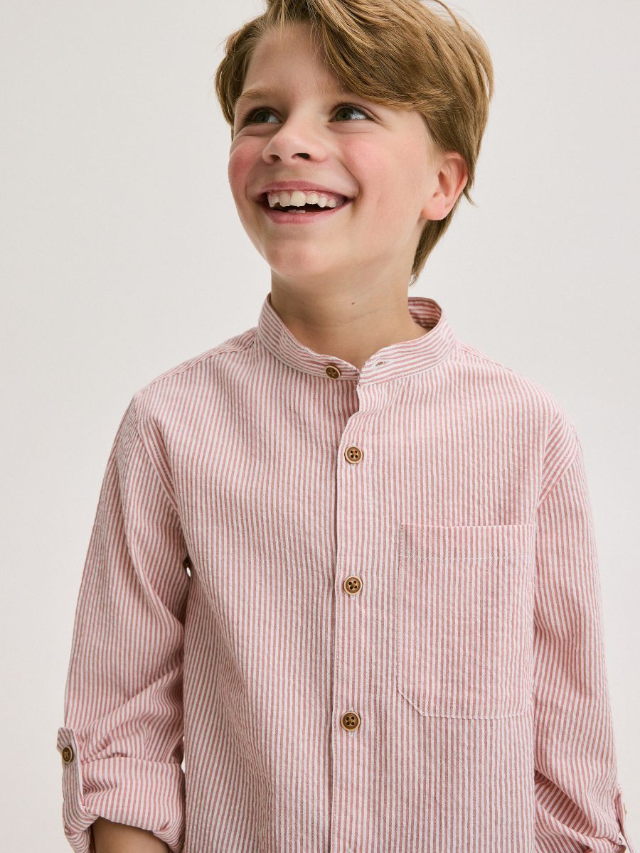 BOYS` SHIRT - rood - RESERVED