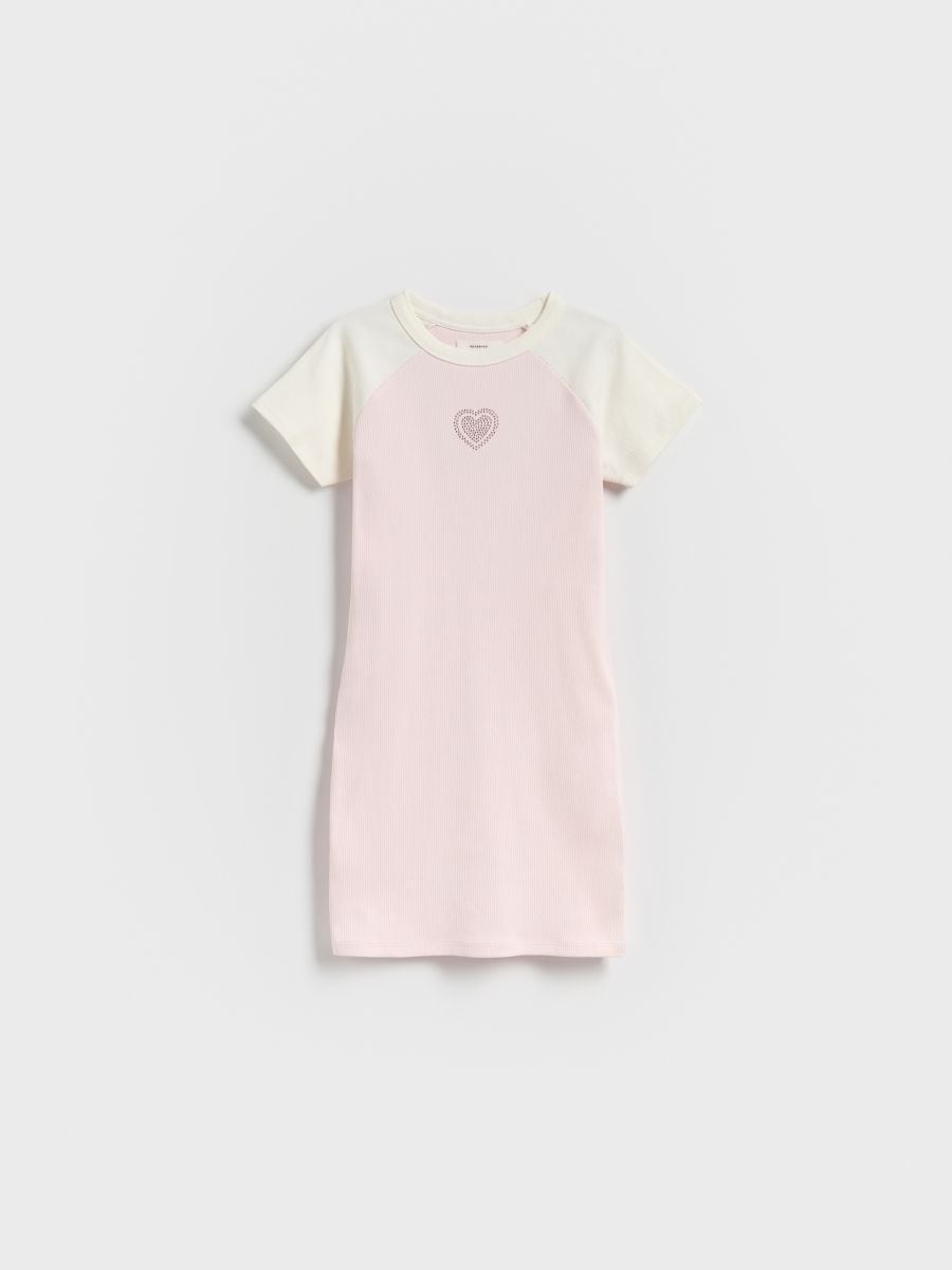 Rebrasta haljina - pastelno pink  - RESERVED - 3