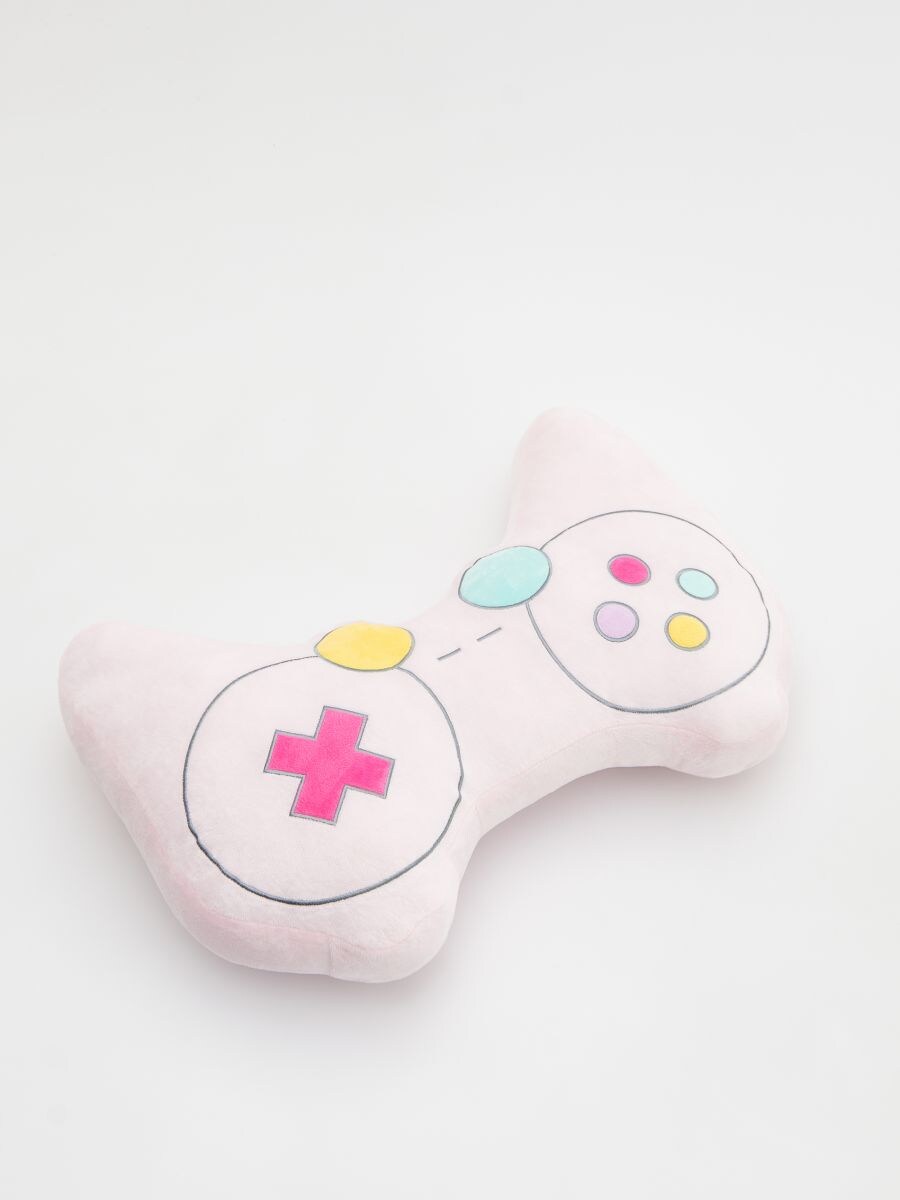 Game-controller-shaped cushion - pink - RESERVED - 2