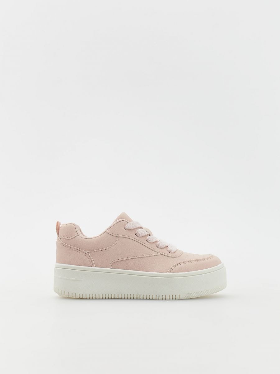 Sneakers with a rubber sole - dusty rose - RESERVED