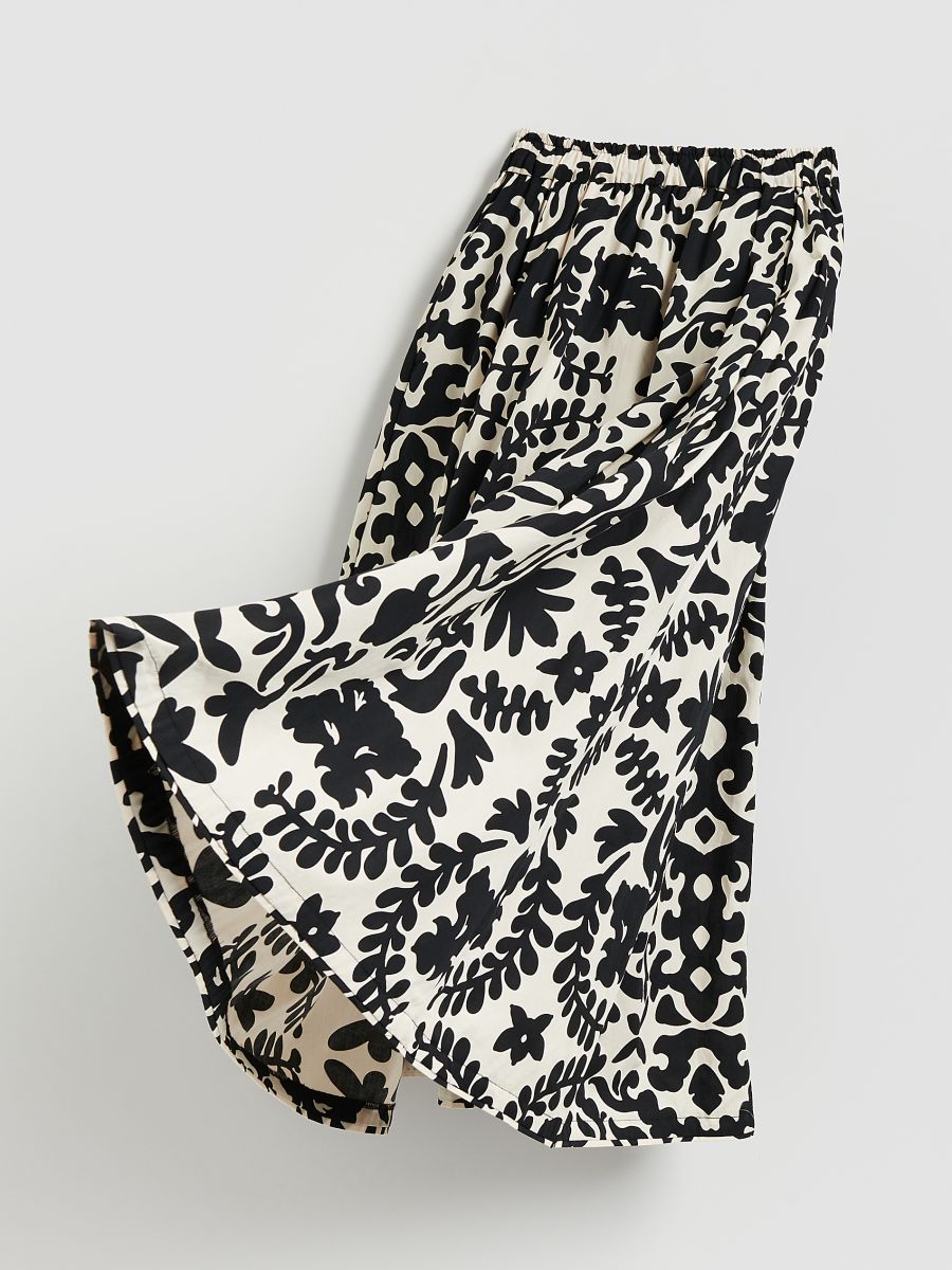 Midi skirt with signature print - multicolor - RESERVED - 9