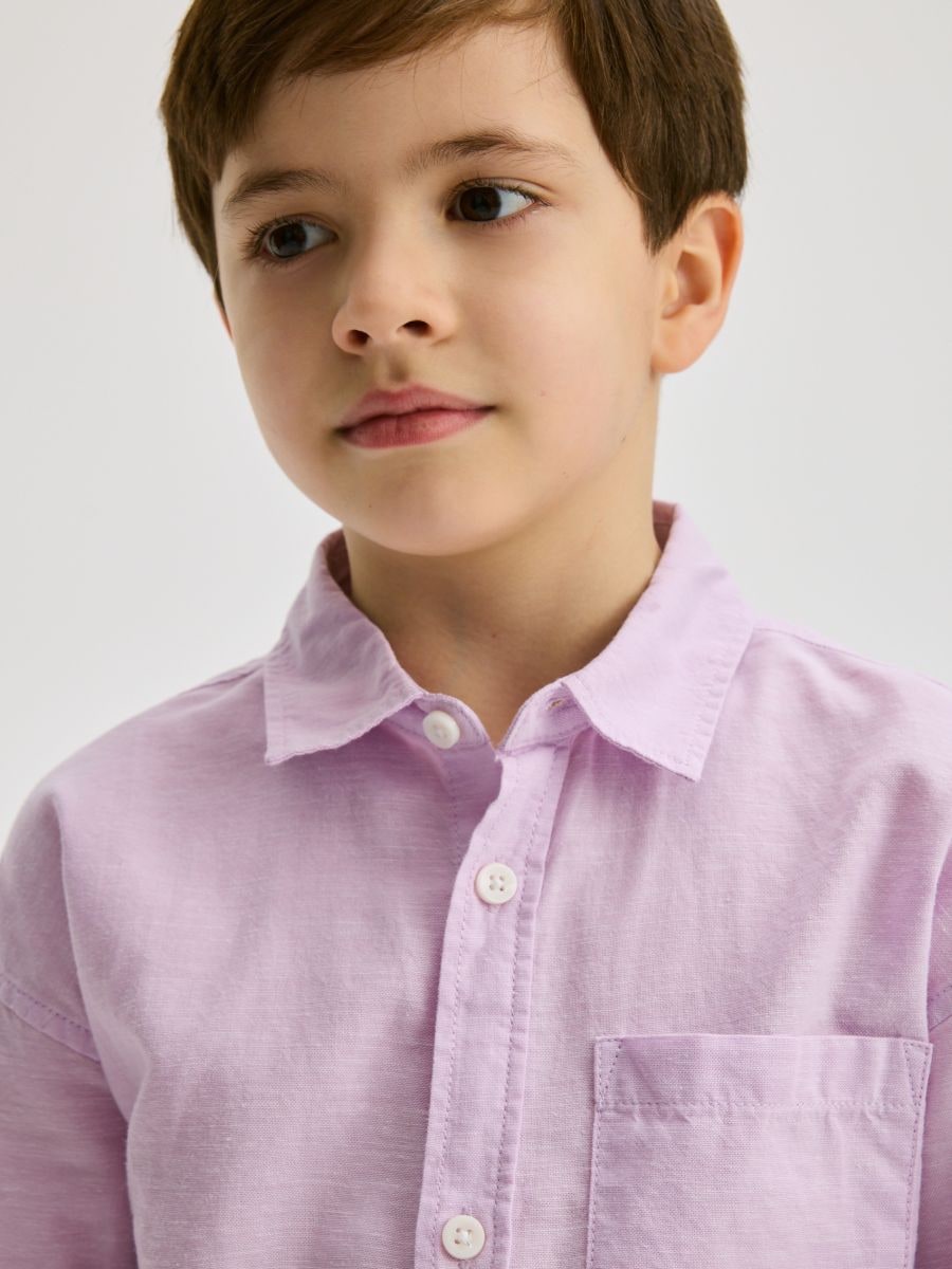 BOYS` SHIRT - LAVENDEL - RESERVED