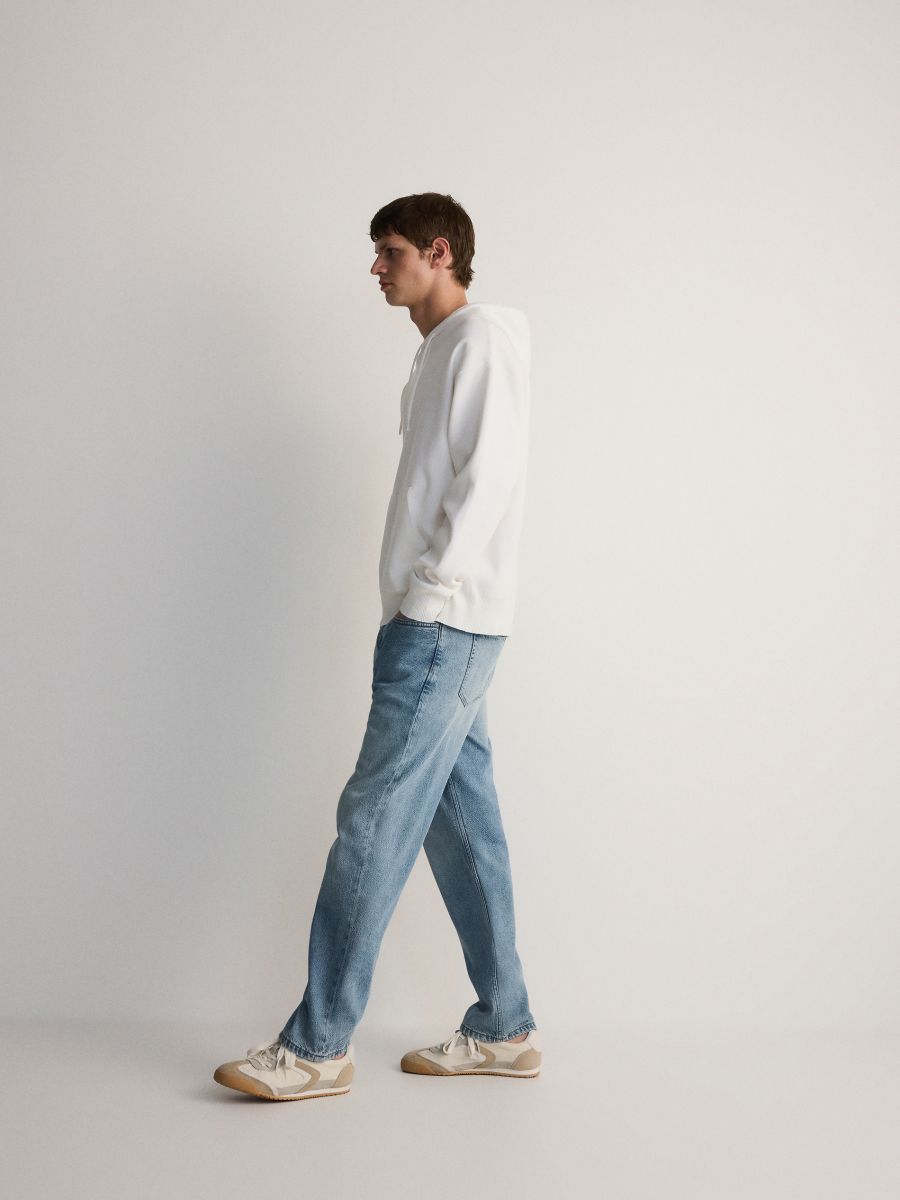 Straight jeans with lyocell blend - blue - RESERVED