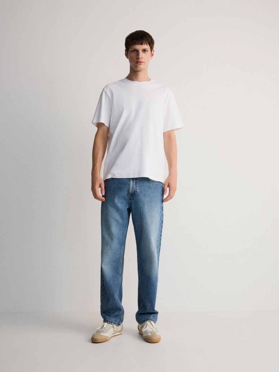 Straight jeans med lyocellblandning - BLÅ JEANS - RESERVED