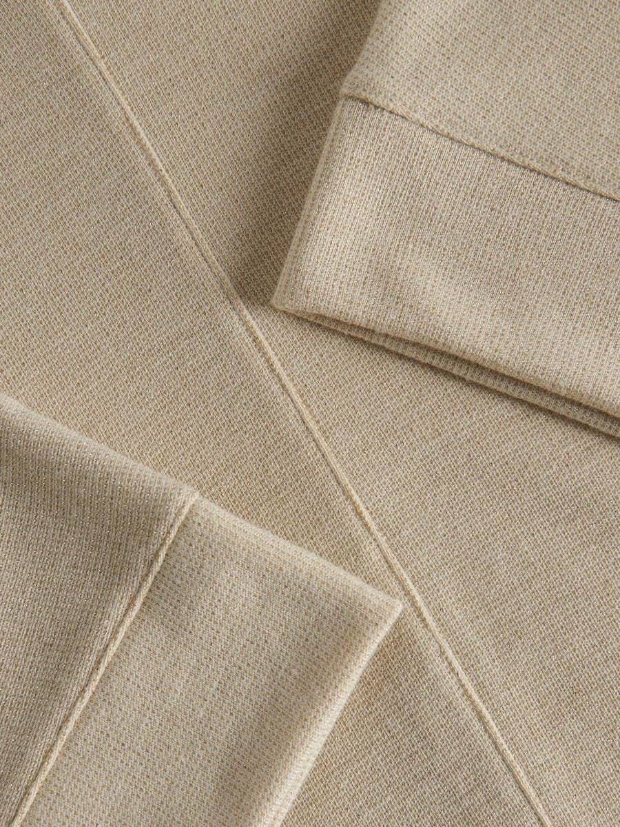 T-shirt with stitching - beige - RESERVED - 6