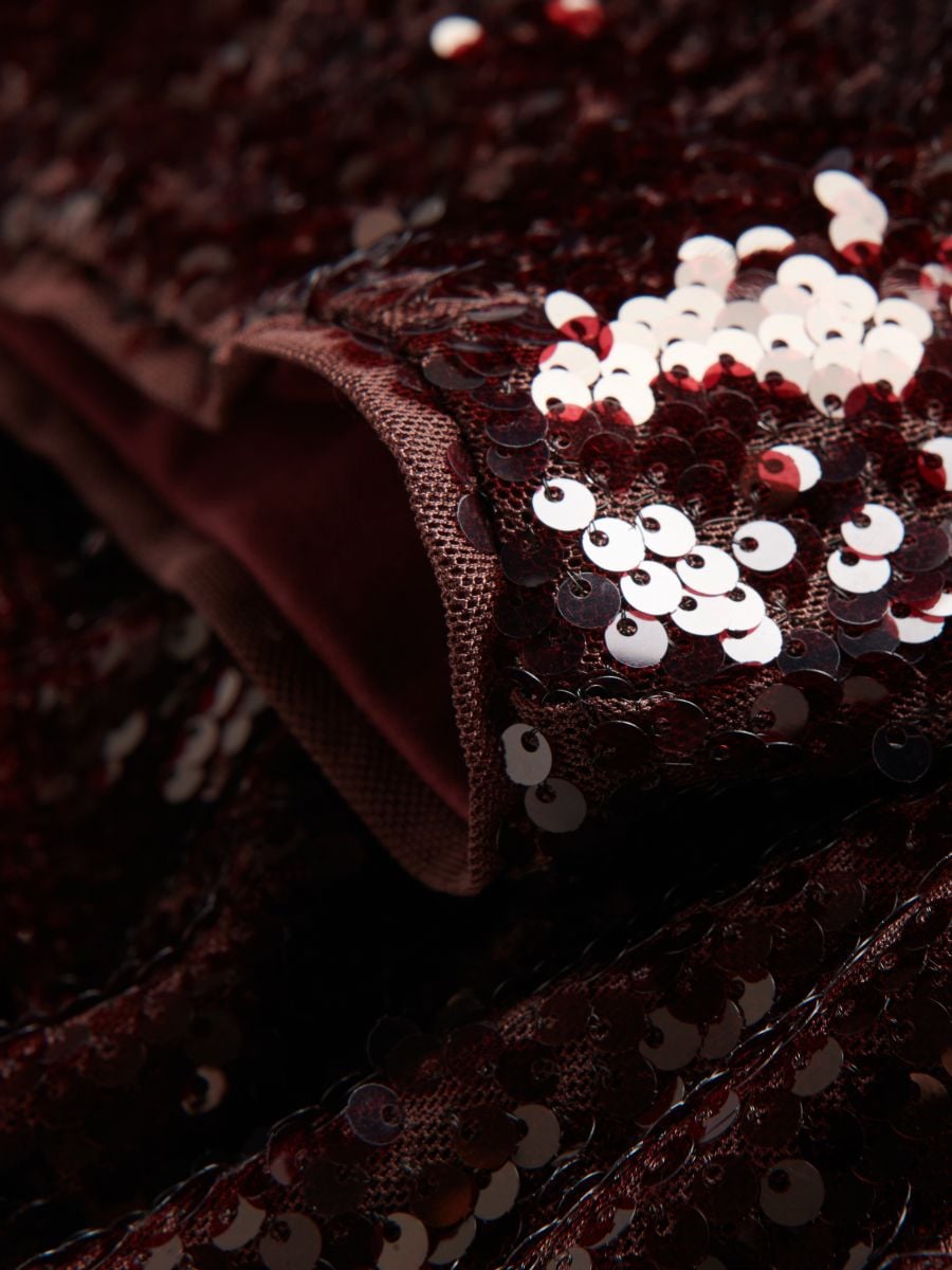 Mini-jupe à sequins - maroon - RESERVED - 2