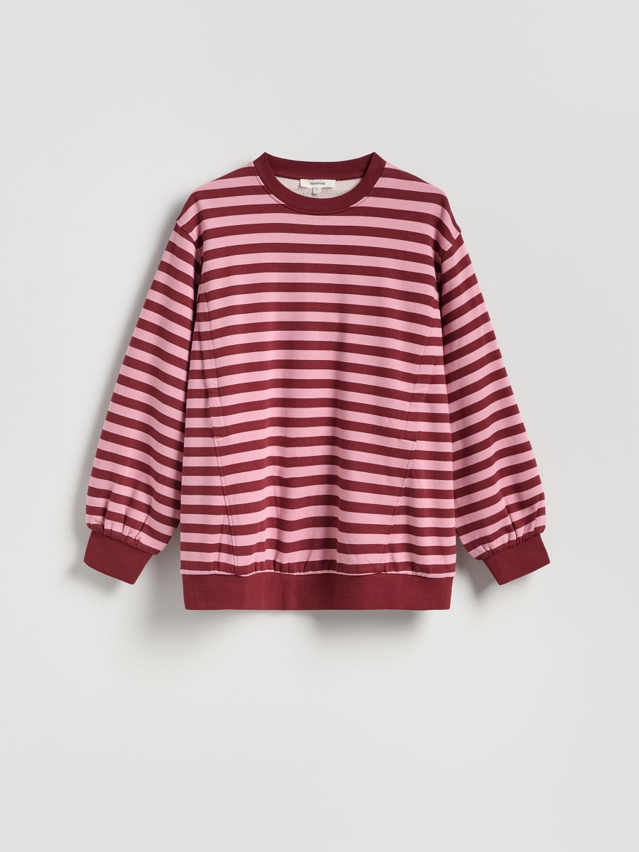 Gestreiftes Sweatshirt aus Baumwolle - bunt - RESERVED