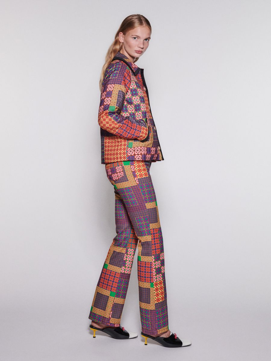 Quilted jacket with original pattern - multicolor - RESERVED - 3