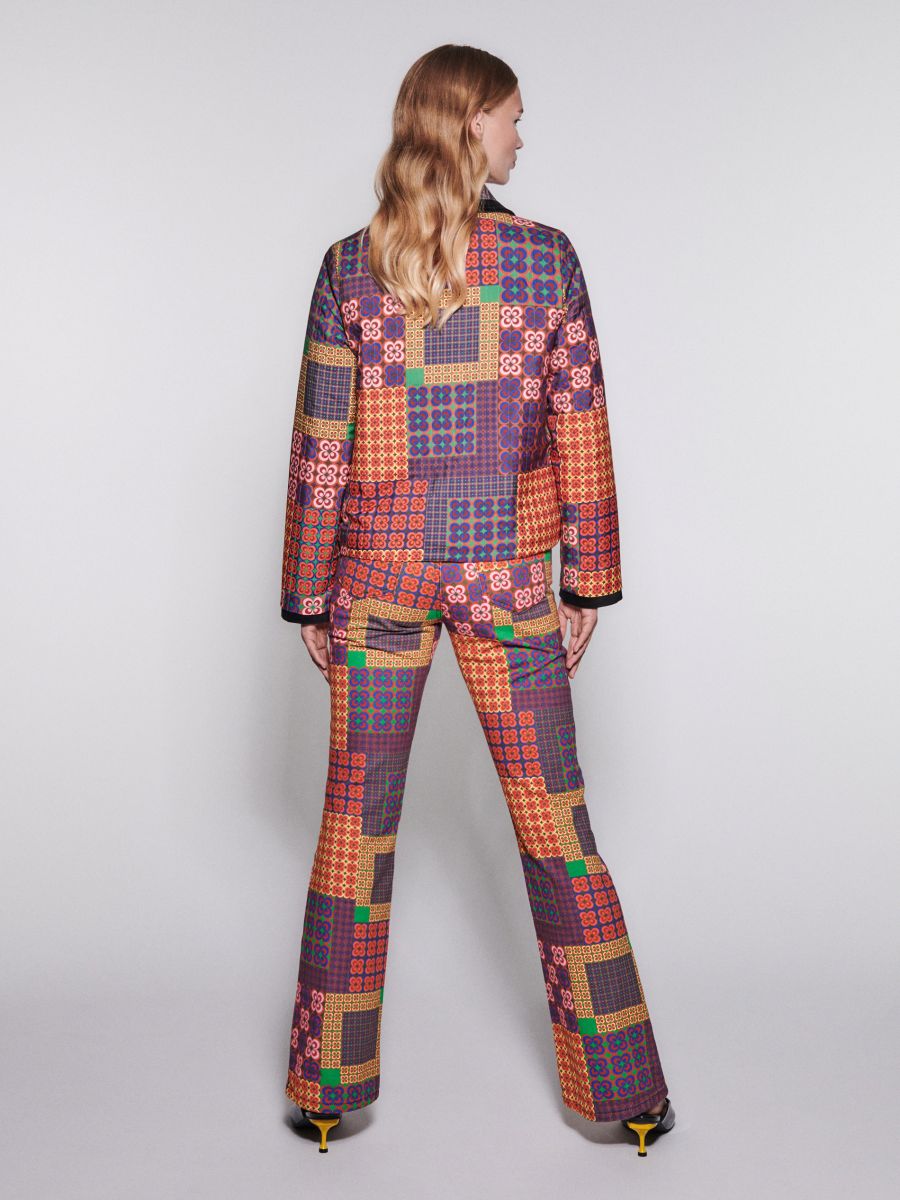 Quilted jacket with original pattern - multicolor - RESERVED - 4