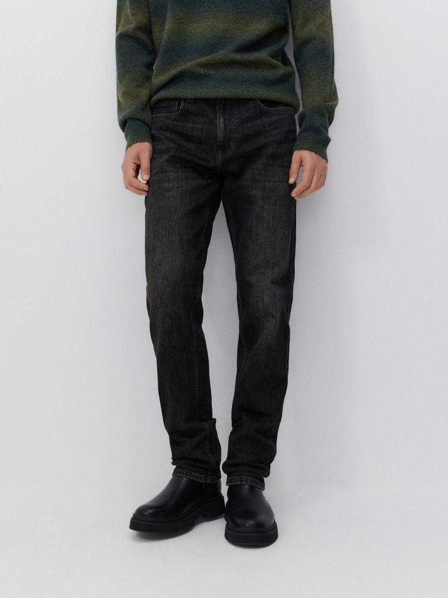 Regular jeans with wash effect - grey - RESERVED - 2