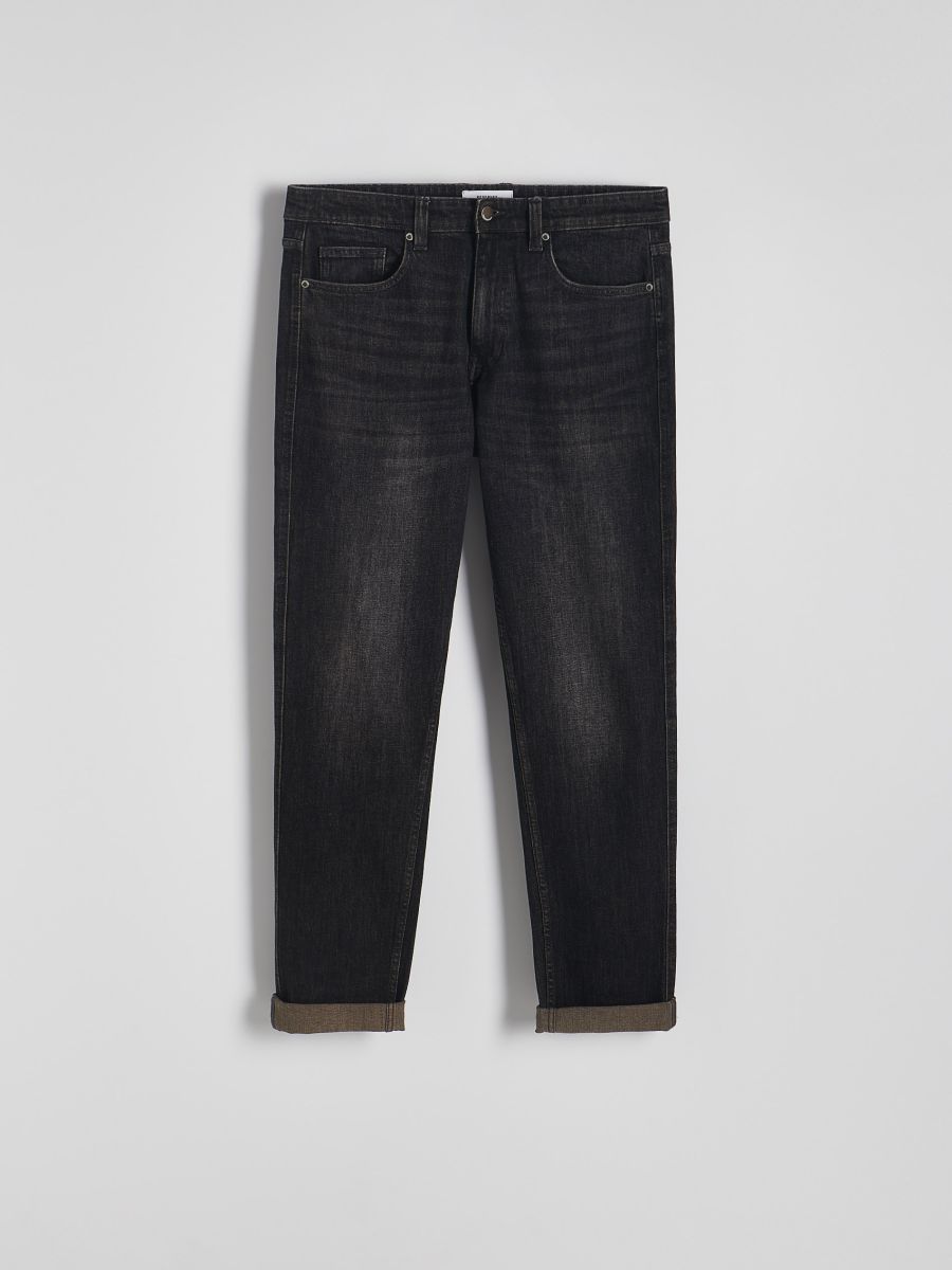 Regular jeans with wash effect - grey - RESERVED - 4