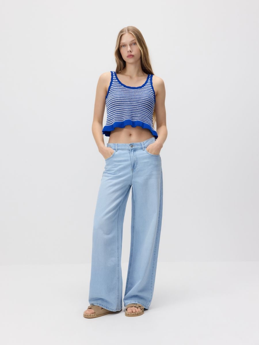 Knitted top - indigo - RESERVED - 2