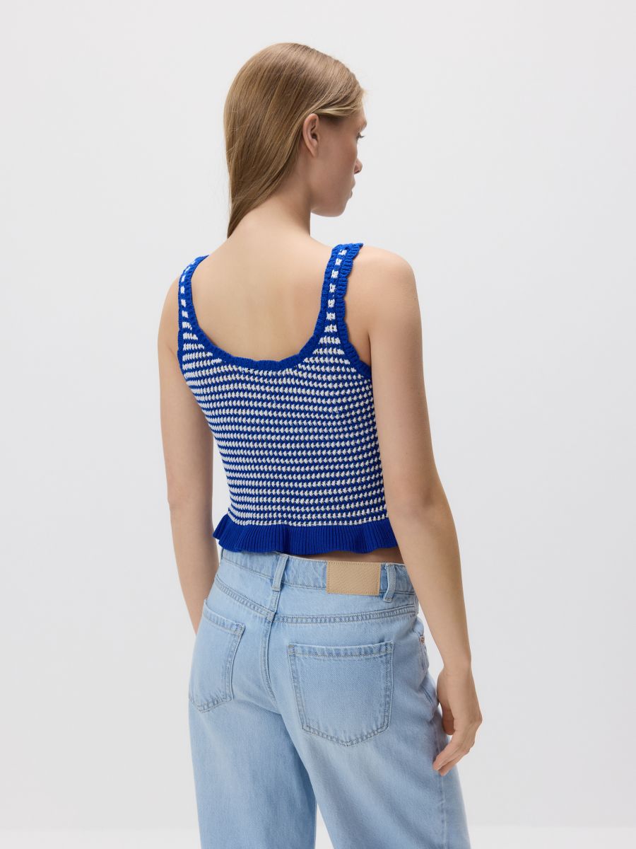 Knitted top - indigo - RESERVED - 4