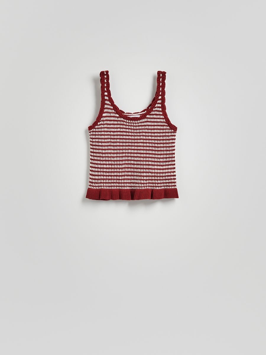 Knitted top - maroon - RESERVED - 5