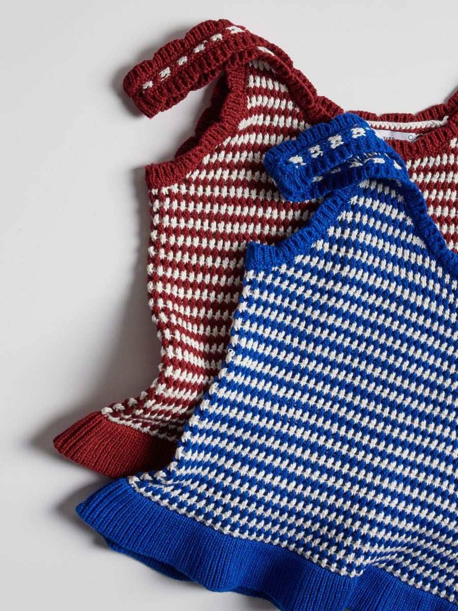 Knitted top - maroon - RESERVED - 6