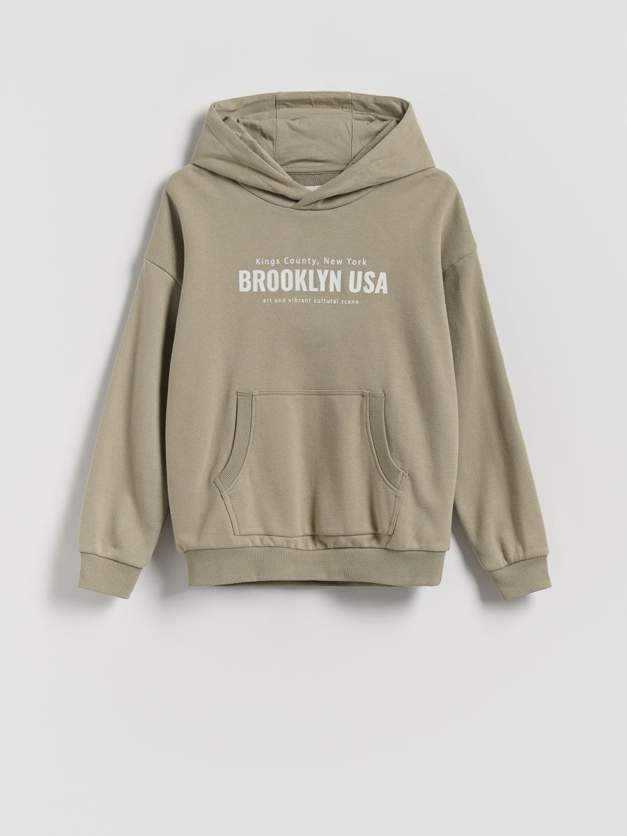 Sweat oversize en coton majoritaire - vert clair - RESERVED