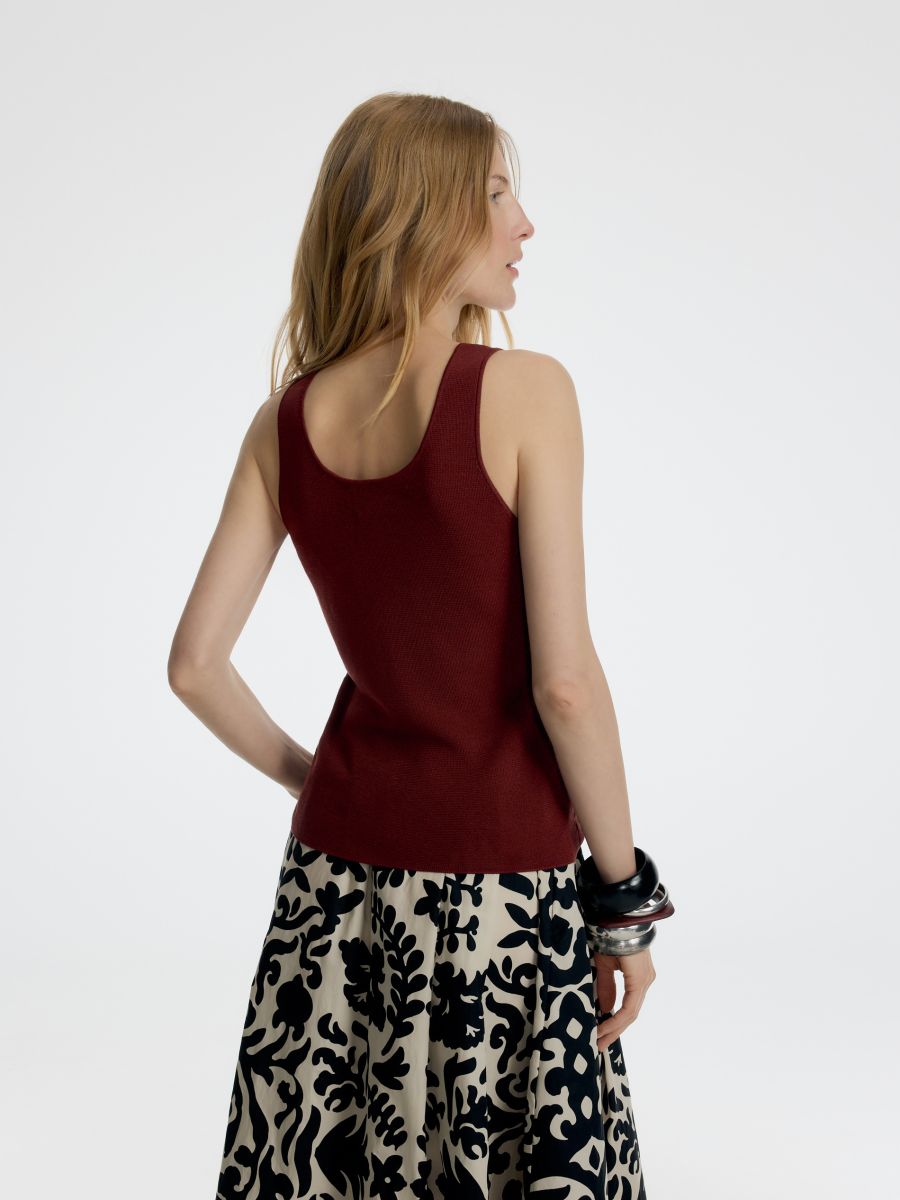 Beaded top - mahogany - RESERVED - 5