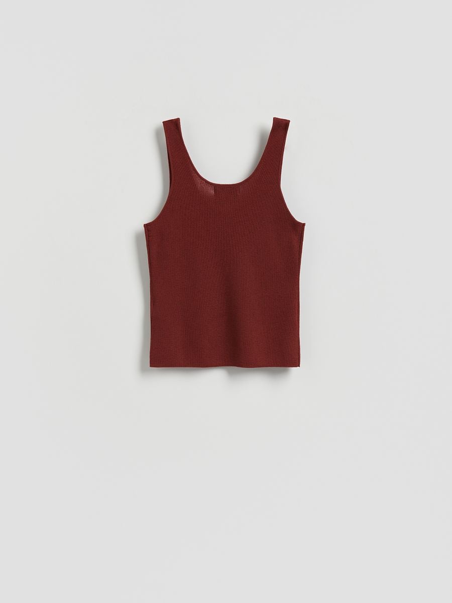 Perlenbesticktes Top - mahagoni - RESERVED - 9