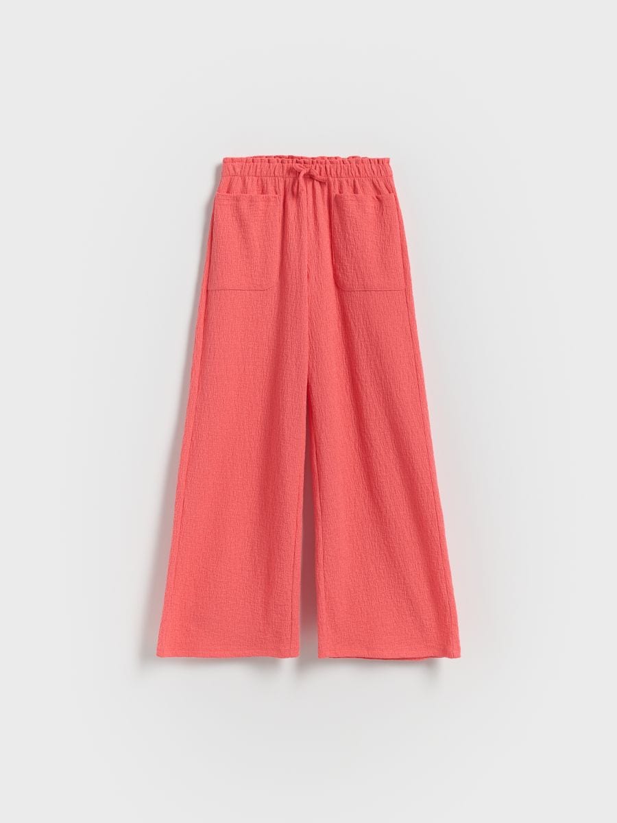 Structural fabric trousers with pockets - coral - RESERVED - 3