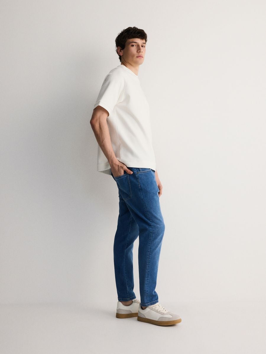 Carrot slim fit jeans - blauw - RESERVED