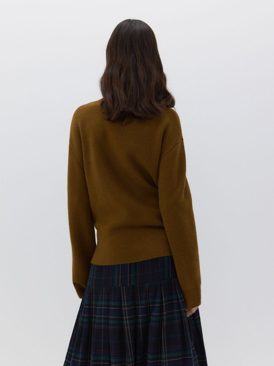 Pullover mit dekorativem Bindedetail - goldbraun - RESERVED - 4