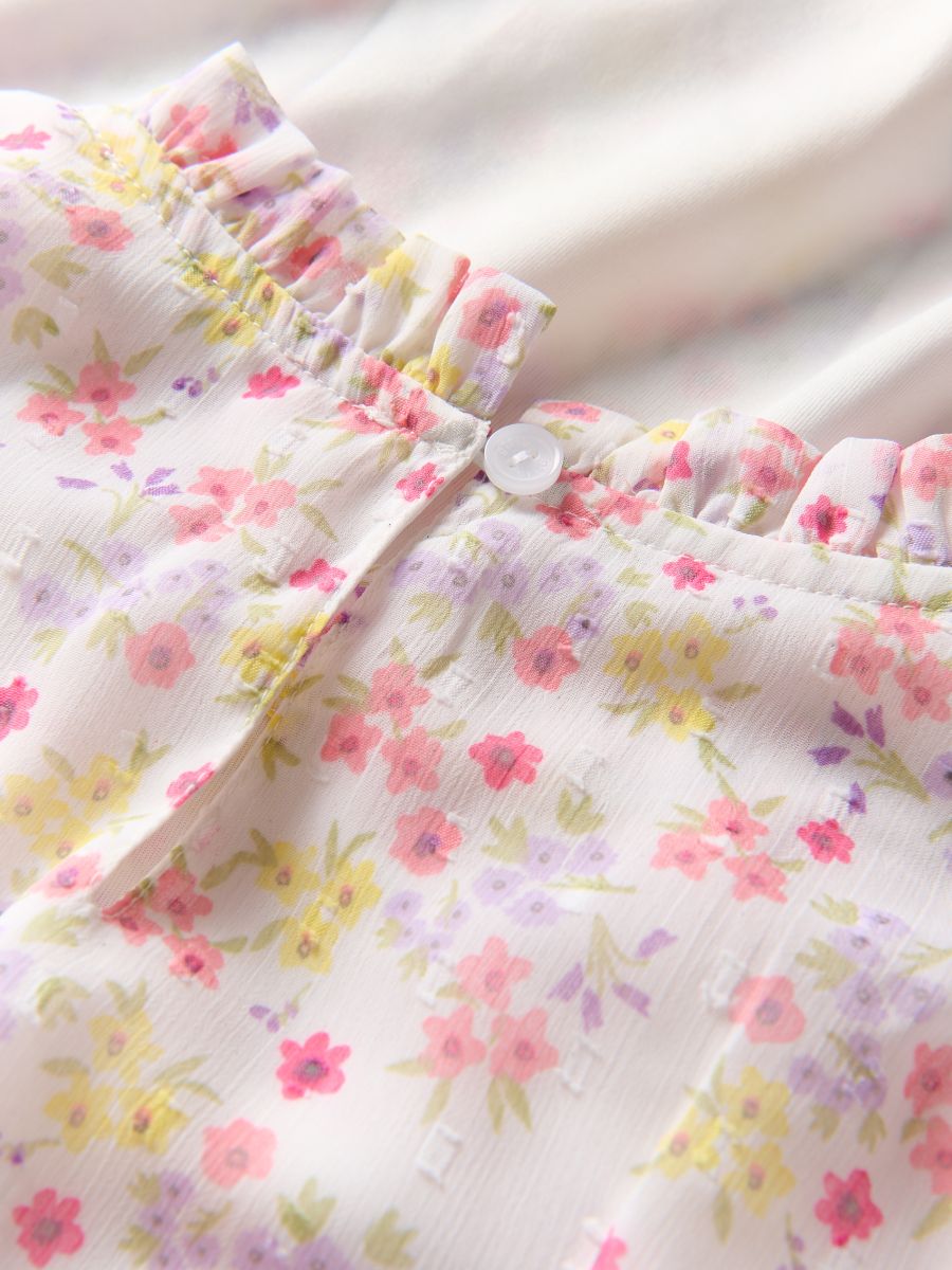 Geblümtes Kleid - creme - RESERVED - 4