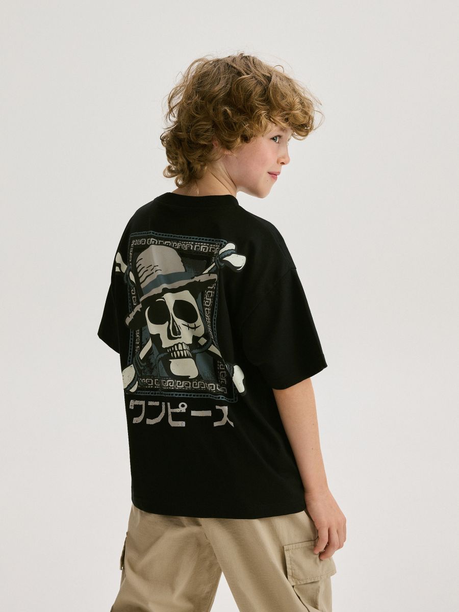 One Piece oversized T-shirt Color black - RESERVED - 9023X-99X
