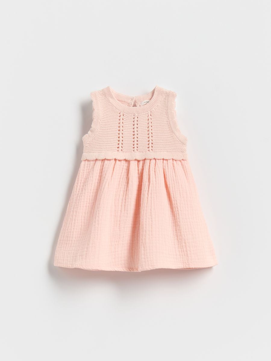 Dress with muslin - pastel pink - RESERVED