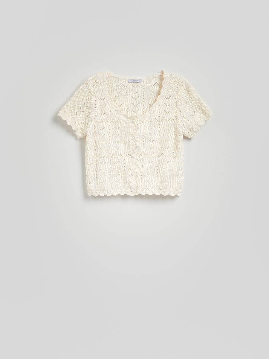 Cotton blouse - nude - RESERVED