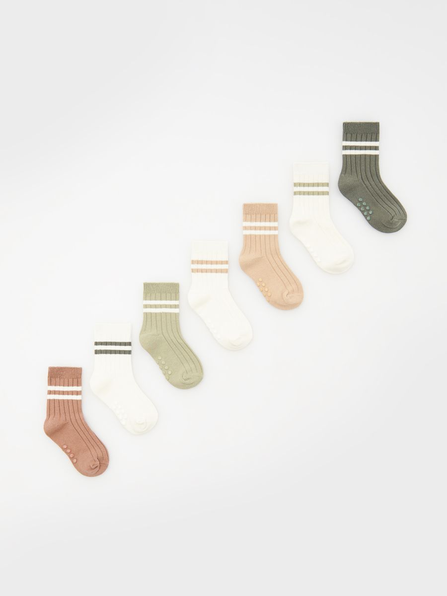 Stoppersocken, 7er-Pack - beige - RESERVED