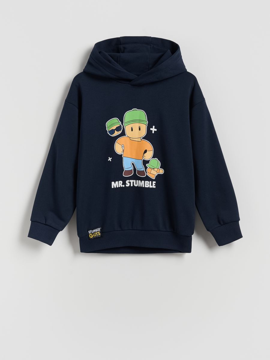 BOYS` JOGGING TOP - tengerészkék - RESERVED