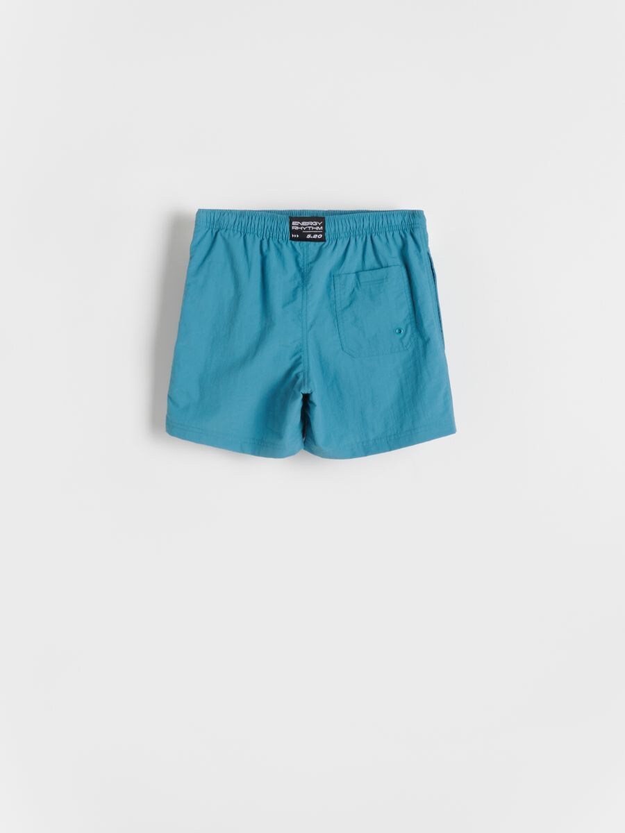 Swim shorts with slogan - teal green - RESERVED - 2