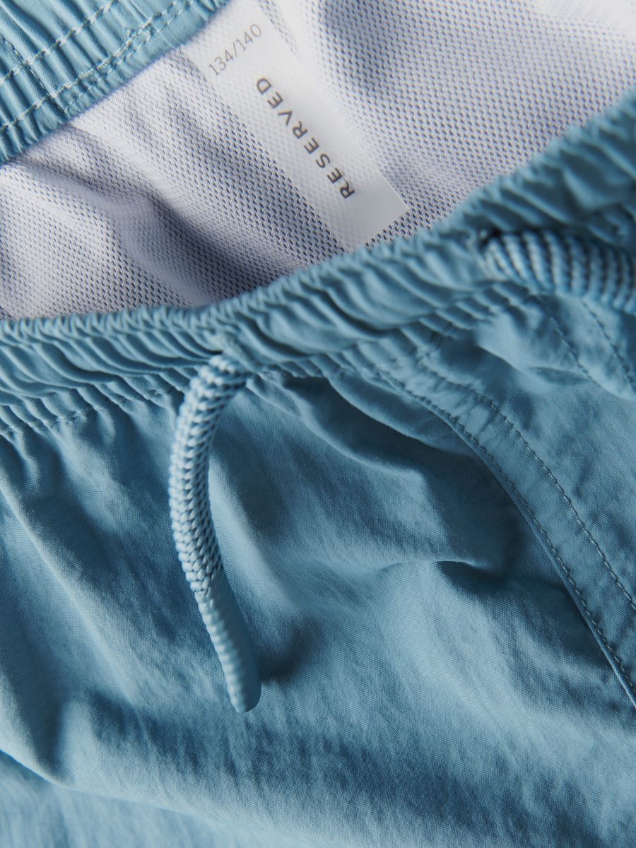 Swim shorts with slogan - teal green - RESERVED - 3