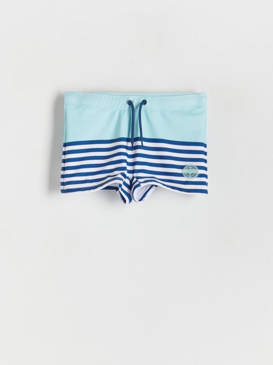 BOYS` SWIMMING TRUNKS - pale turquoise - RESERVED