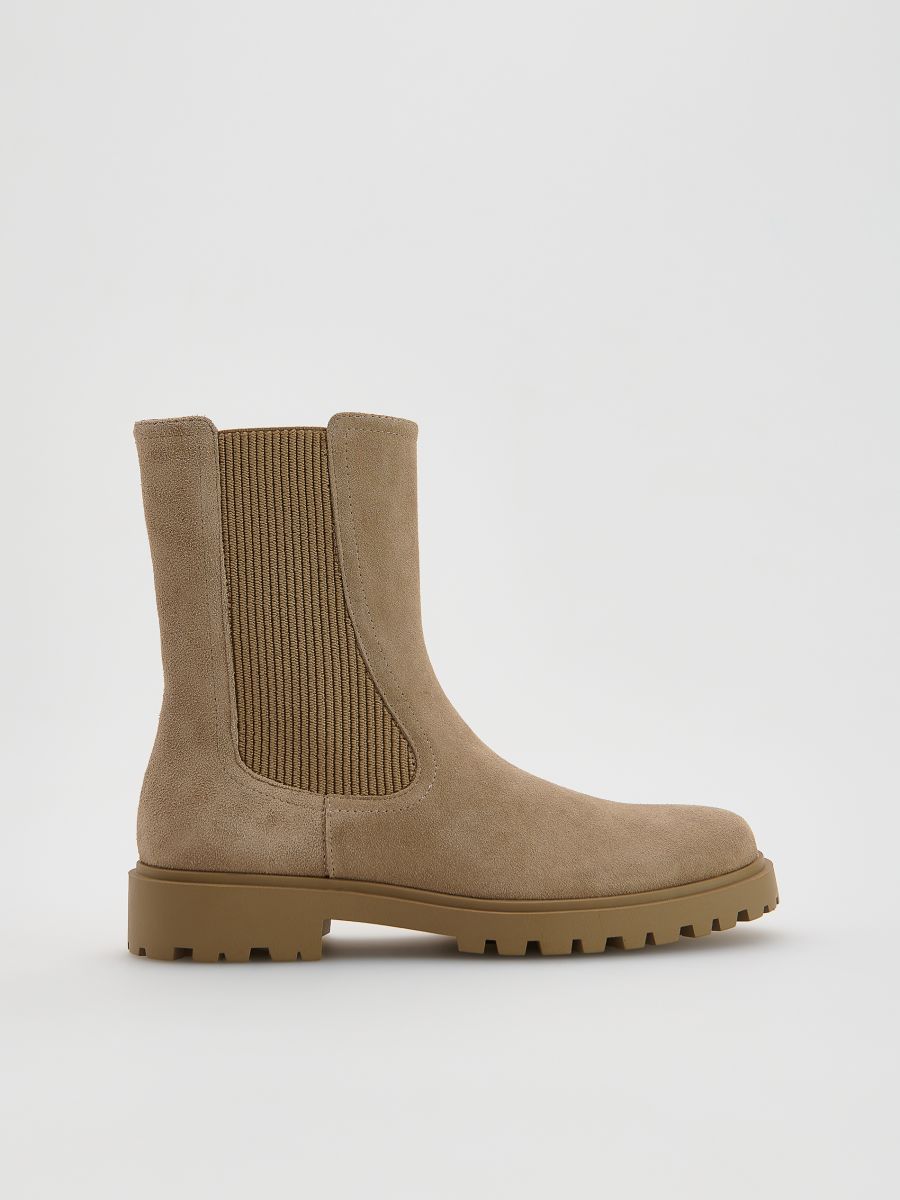 Leather ankle boots - beige - RESERVED