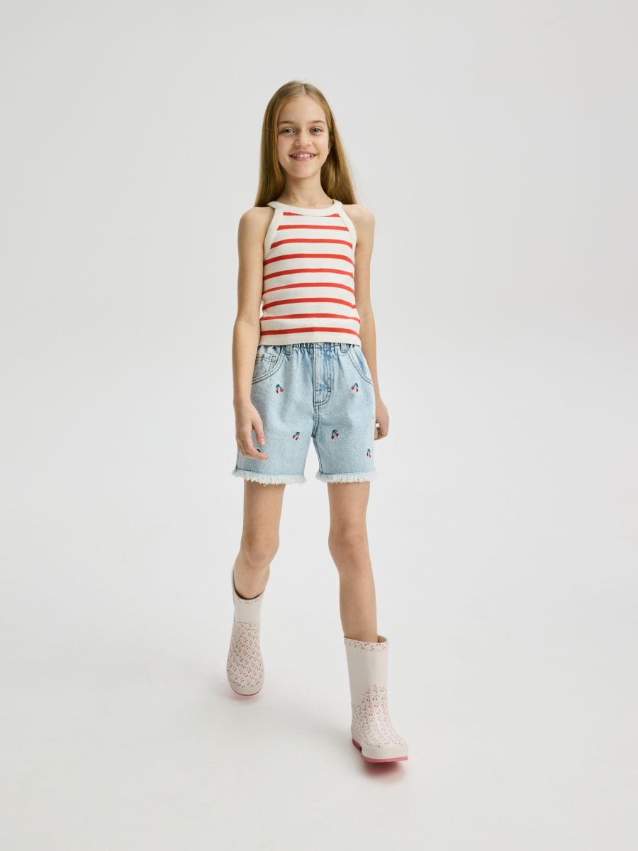Stripe top - red - RESERVED - 2