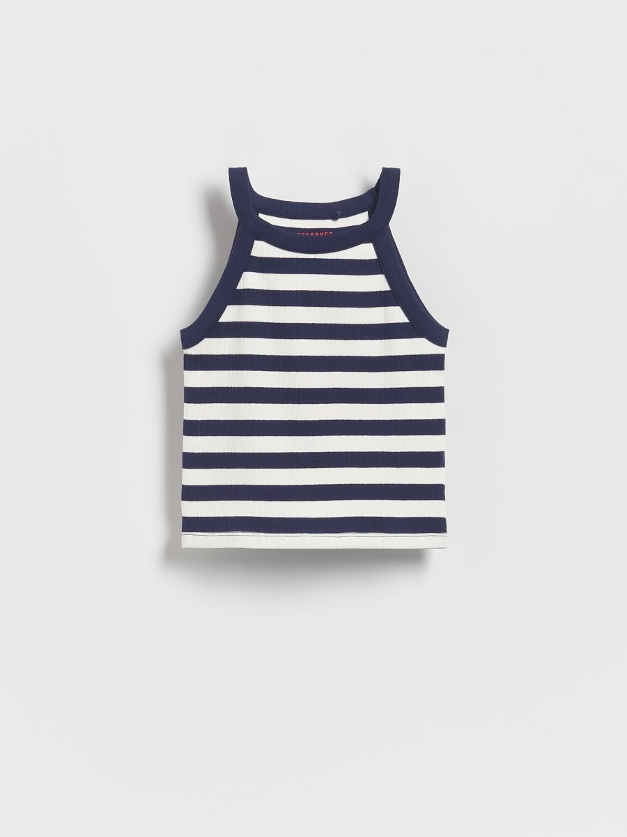 Stripe top - navy - RESERVED - 3