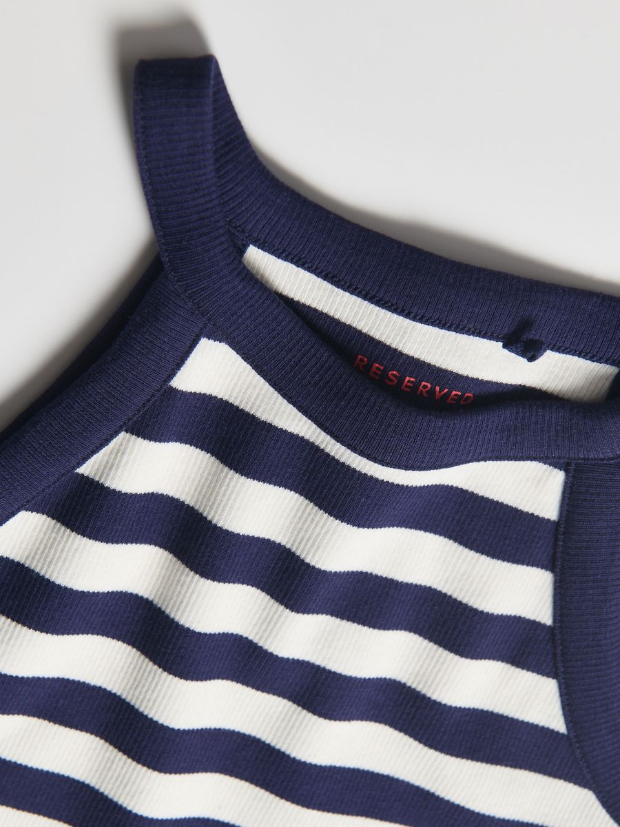 Stripe top - navy - RESERVED - 2