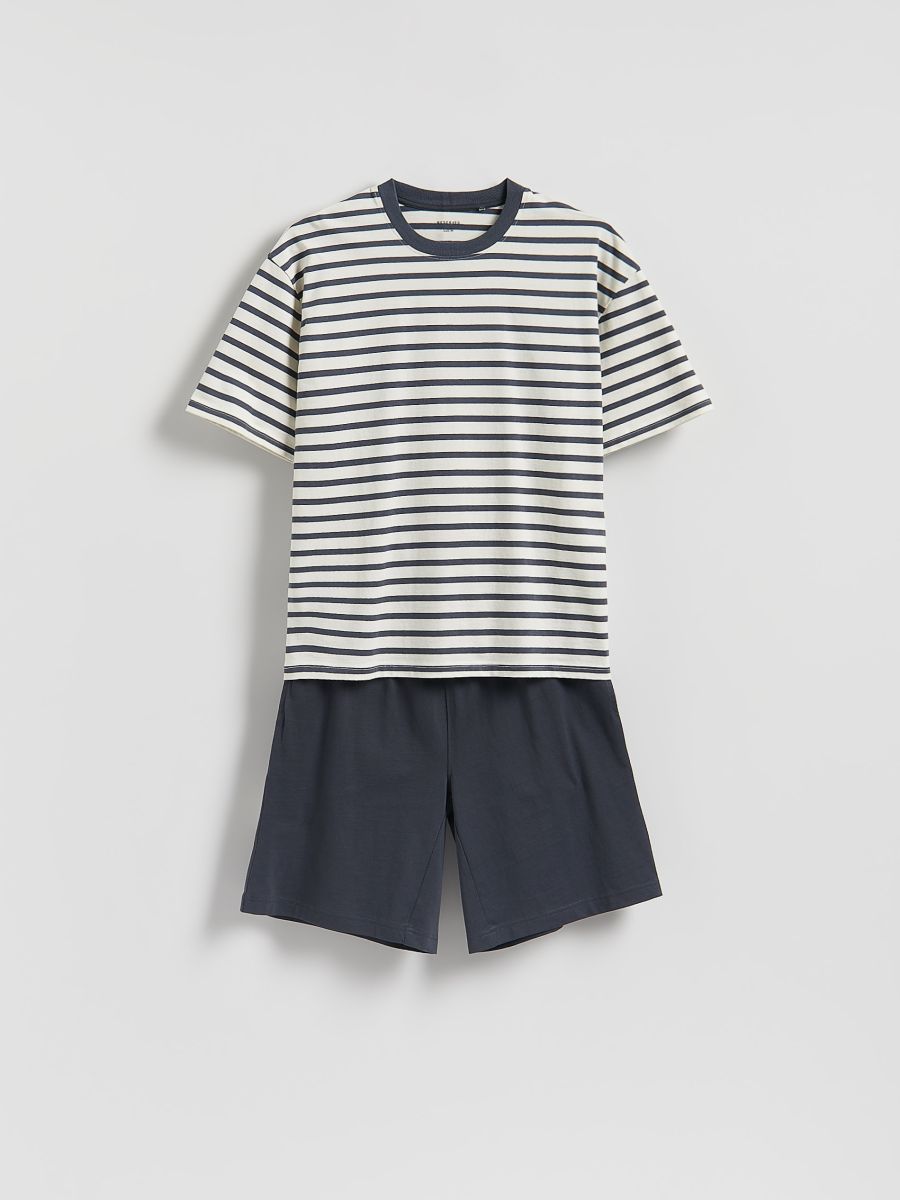 Two piece cotton pyjama set - cream - RESERVED