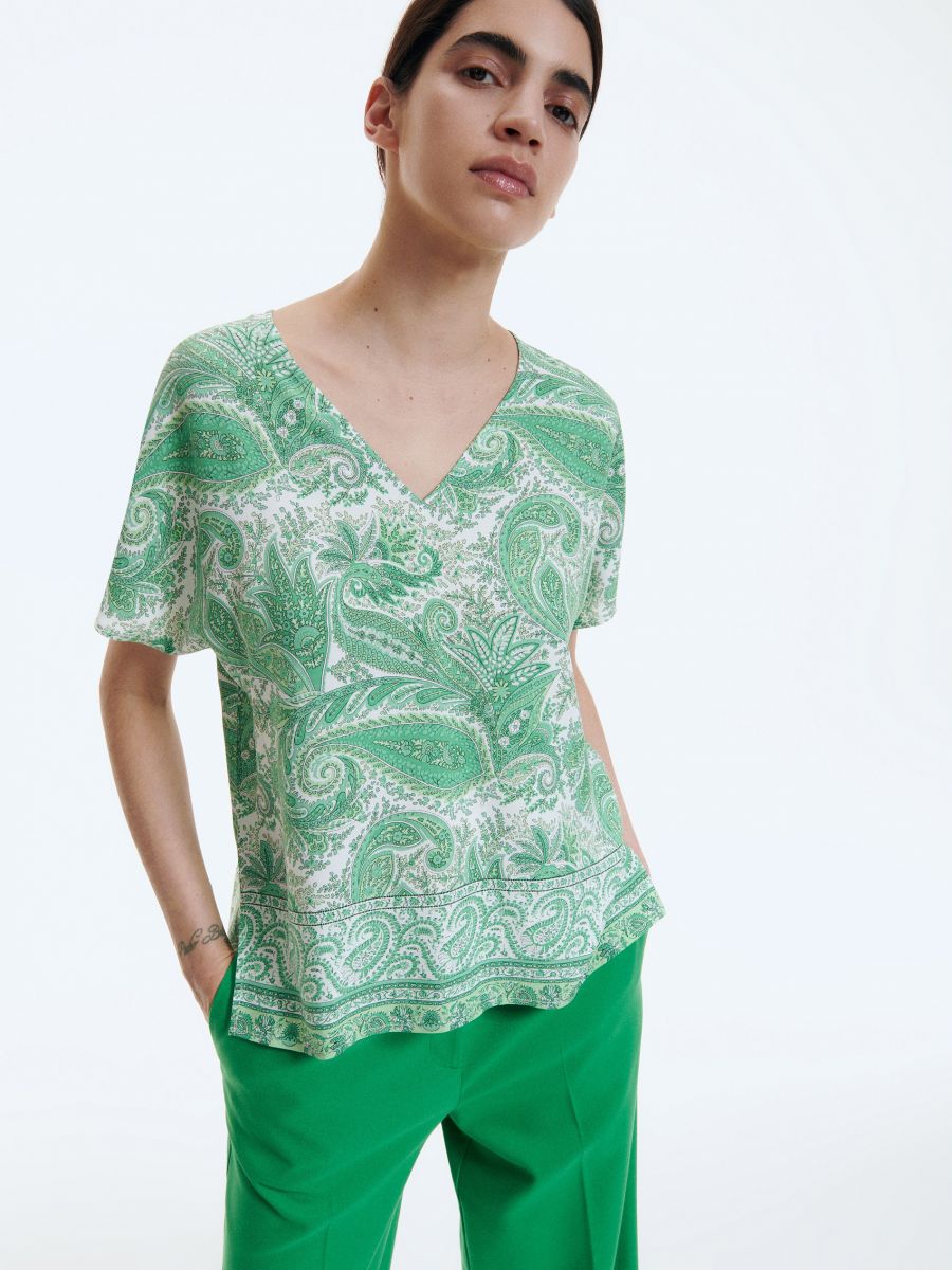 Gemusterte Bluse - bunt - RESERVED - 2