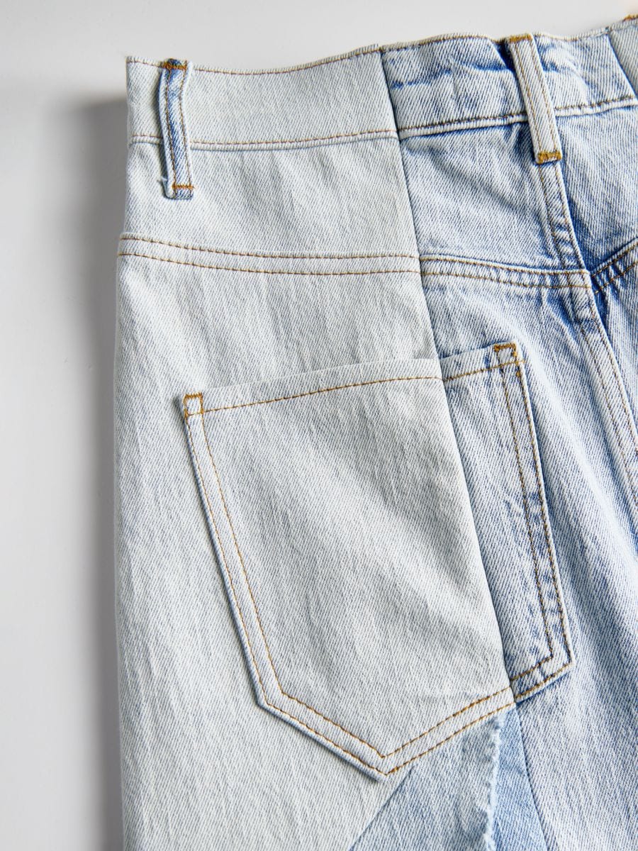 Patchwork denim skirt - blue - RESERVED - 6