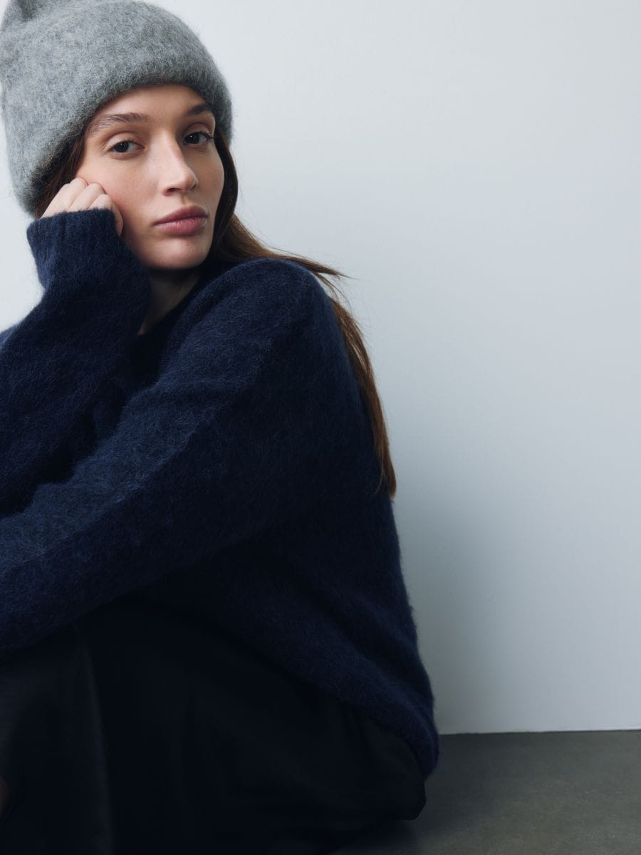 Wool cap - mid grey - RESERVED - 4