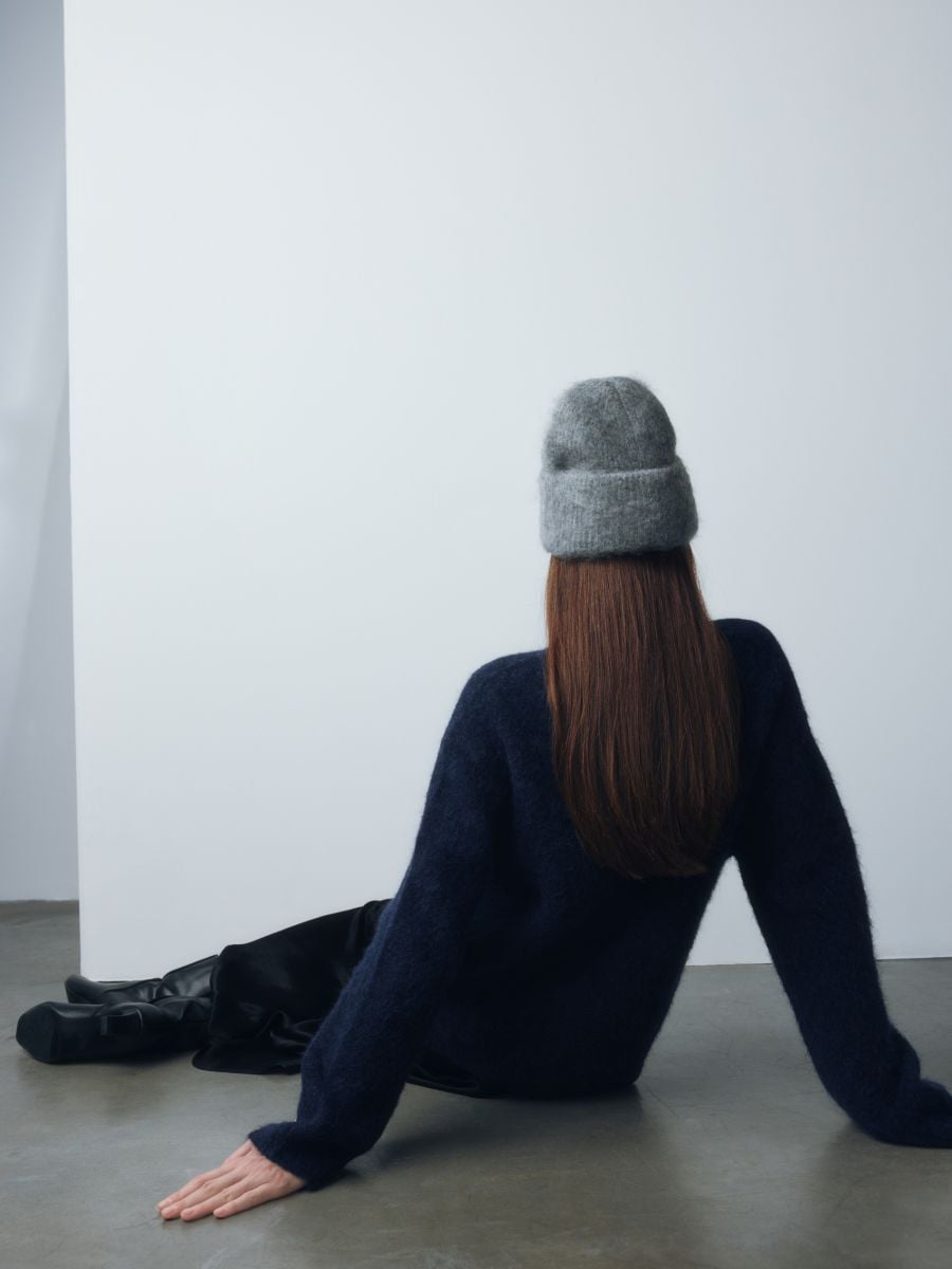 Wool cap - mid grey - RESERVED - 5