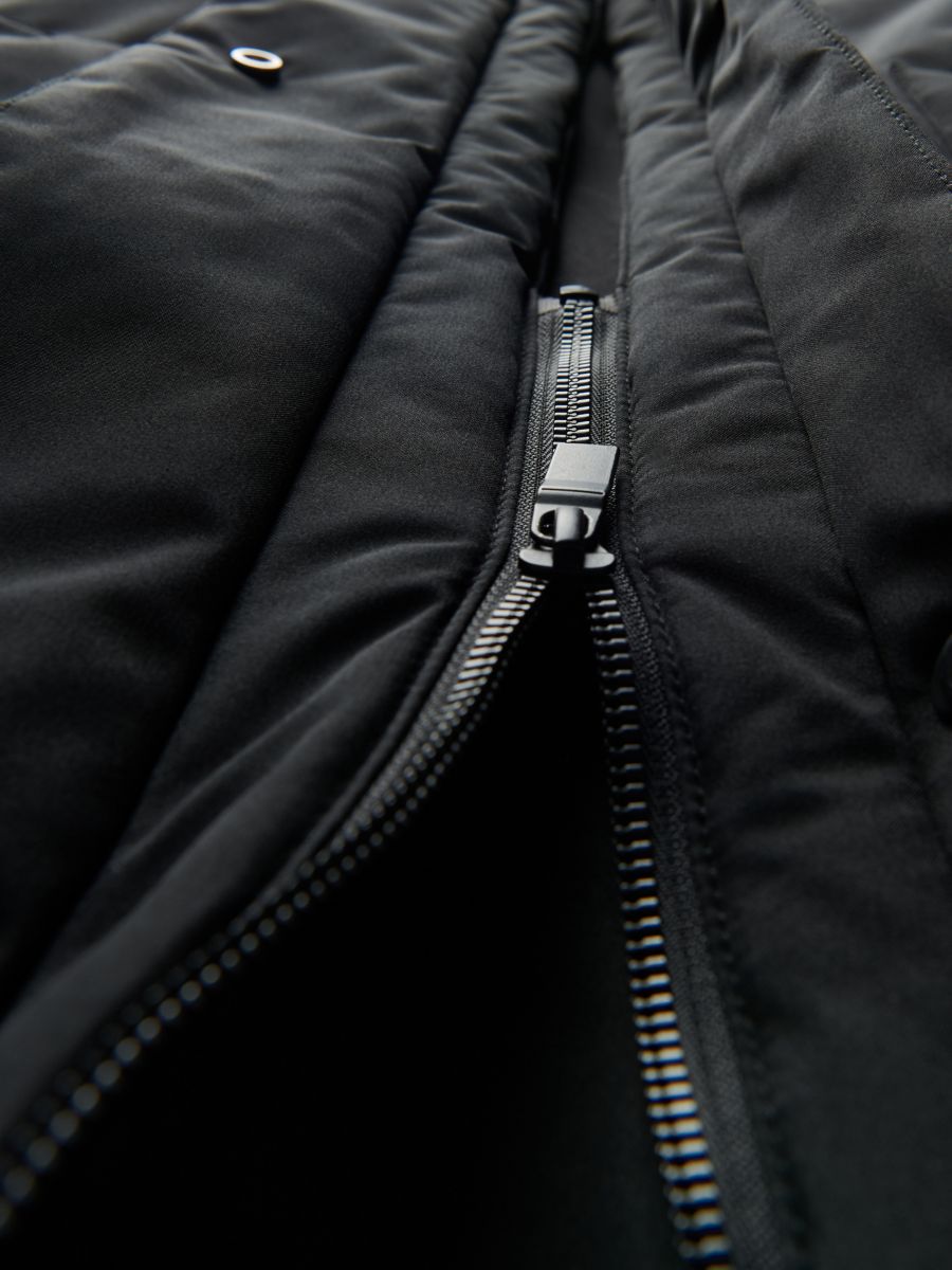 Coat with large hood - black - RESERVED - 9