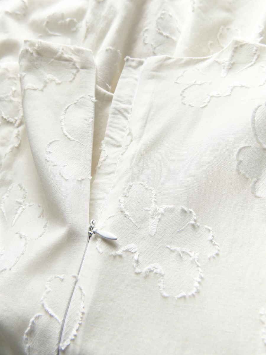 Geblümtes Kleid, weiß - creme - RESERVED - 6