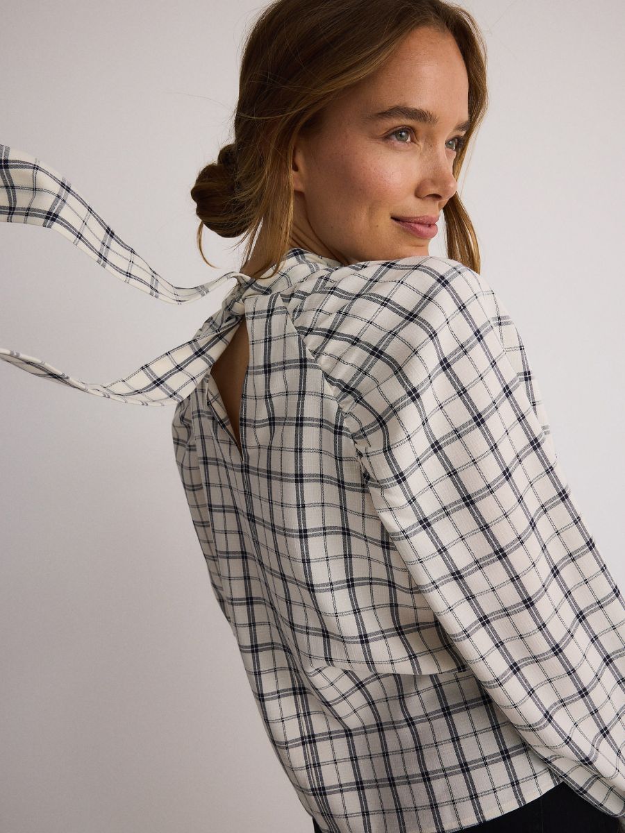 Back tie blouse - multicolor - RESERVED - 4