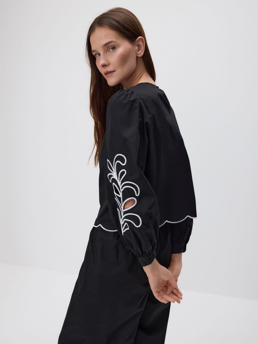 LADIES` BLOUSE - black - RESERVED - 3