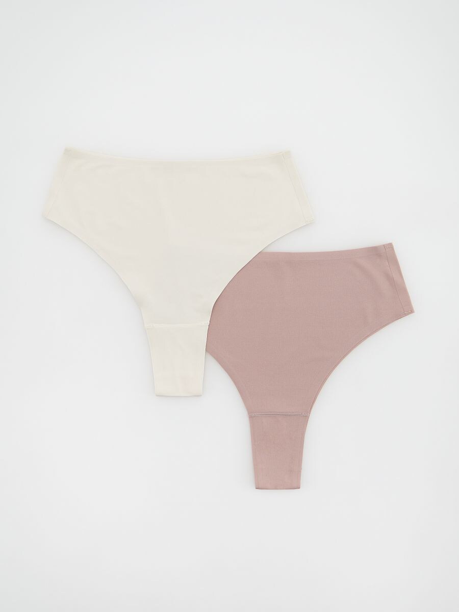 Nahtlose Slips, 2er-Pack - beige - RESERVED - 2